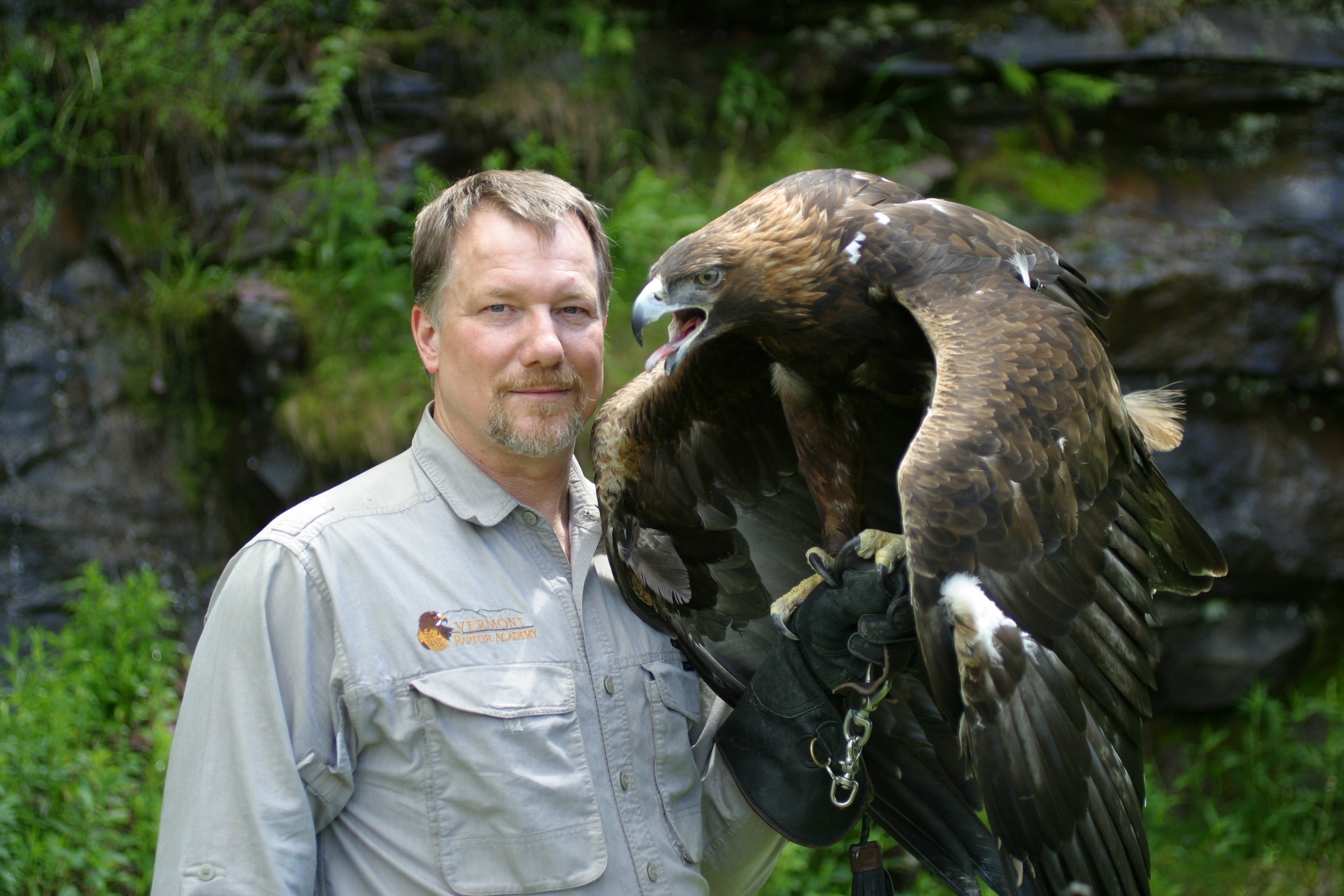 Floyd Scholz Master Carver With Female Golden Eagle Tad