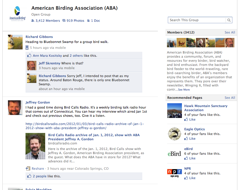  Jeffrey A. Gordon, President , American Birding Association1/7/2012 