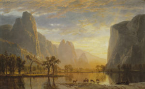 Albert Bierstadt, Valley of the Yosemite, 1864, oil on paperboard, 11 7/8 x 19 1/4 in., Museum of Fine Arts, Boston, Gift of Martha C. Karolik for the M. and M. Karolik Collection of American Paintings, 1815–1865, 47.1236, Photograph © 2020 Museum of Fine Arts, Boston.